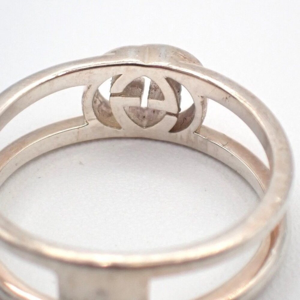 GUCCI Interlocking G Ring Silver 925 Size JP 11 US 6 Italy Accessory 07CA583 - Picture 10 of 10